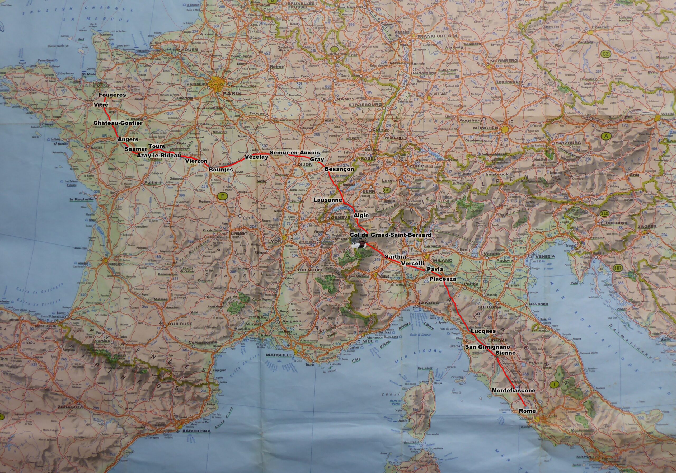 Carte itinéraire bis